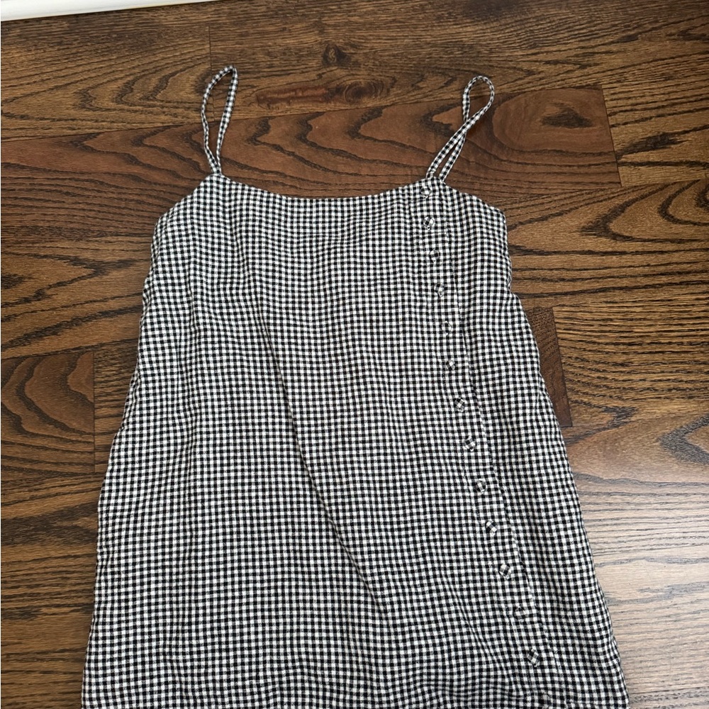 Black and White Gingham Spaghetti Strap Dress from Abercrombie